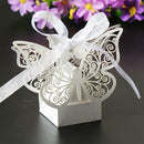 Ivory Cream Butterfly Wedding Engagement Party Bomboniere Favour Lolly Gift Almond Card Box - 10 Pack-3