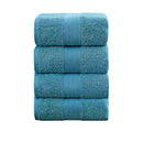 Linenland 4 Piece Cotton Bath Towels Set - Blue-1