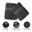 Linenland 4 Piece Cotton Bath Towels Set - Charcoal-4