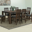Dining Table 210cm Large Size with Solid Acacia Wooden Base in Chocolate Colour-1