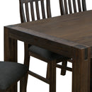 Dining Table 210cm Large Size with Solid Acacia Wooden Base in Chocolate Colour-5