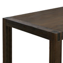 Dining Table 180cm Medium Size with Solid Acacia Wooden Base in Chocolate Colour-3