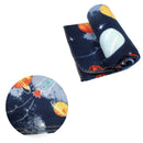 Funky Cute Polar Fleece Throw Rug Navy Planet Space-1