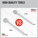 3Pc Universal Socket Wrench Set Power Drill Adaptor Gator Grip Size 7mm to 19mm-3