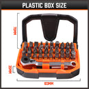 32Piece 1/4" Mini Double Head Screwdriver Bit and Ratchet Set CRV Steel Durable-4