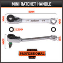 32Piece 1/4" Mini Double Head Screwdriver Bit and Ratchet Set CRV Steel Durable-9