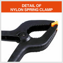 4Pc 9'' Strong Spring Clamps  Heavy Duty Nylon Clip Quick Grip Black Large Size-6