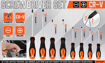 HORUSDY 8Pc Magnetic Screwdriver Set Non-slip Handle Phillips Slotted Tool New - 0