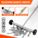 17inch Telescoping Magnetic Sweeper Magnet Broom Rolling Pick Up 8.8Lbs Portable-4