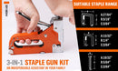 HORUSDY 3in1 Staple Gun Heavy Duty Stapler Fastener Tool Tacker free Staples-2