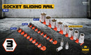 3Pc Mixed Socket Holder Set Storage Rails 1/2" 3/8" 1/4" Drive Grip Organiser-2