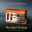 26Pc Allen Wrench Set Ball End Long Arm Hex Key Metric & Imperial With Holders-9