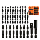 42Pc Impact Screwdriver Bit Set Magnetic Drill Holder Socket Drilling Adapter-1