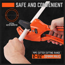 HORUSDY PVC Ratchet Cutter 64mm 2 - 1/2" Deburring Tool Rubber Handle Hand Tool-5