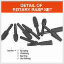 10Pc Rotary Bits Set Router Drill Bit Burr Wood Rasp File Drill Bits Wood Timber-4