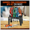 44-Piece Impact Screwdriver Set with Magnetic Bits, High Torque Hex Keys and Rack with Color Grip-3