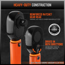 HORUSDY 3Pc 1/4" Drive Click Torque Wrench Ratchet Socket with Adaptor Extension-6