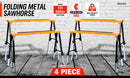 4Pc Mastercraft Sawhorse Metal Folding Non-slip Surface Saw Horse 120KG Capacity-2