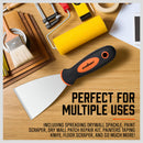 5Pc Stainless Steel Putty Knife Set Joint Knife Wall Scraper Paint Clean Blade-5