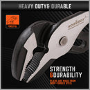 2Pc Groove Joint Pliers 8 & 10-inch Multi Grip Non-Slip Heavy Duty Pipe Wrench-5