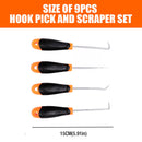 9pc Hook and Pick Tool Set Scraper ,Large Full & Small Mini Size Non-slip Handle-7