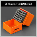 36Pc 6mm Number & Capital Letter Stamp Set Punches Metal Plastic Wood Leather-3