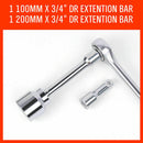 27Pc Heavy Duty Socket Wrench Set 3/4" Drive Metric & Imperial Extension Case-6