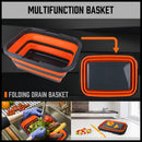 Adjustable Collapsible Sink 16L Large Portable Basket Wash Basin Outdoor Camping-6