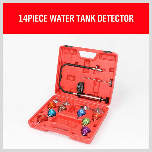 Universal Cooling System Radiator Pressure Tester Gasket Test Kit Leak Detector