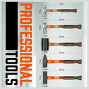 5Pc Hammer Set Rubber / Ball Pein / Sledge / Cross Pein Mallet TPR Grip Handle-3