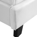 Queen PU Leather Bed Frame White-4