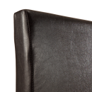 Queen PU Leather Bed Frame Brown-5