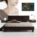 Queen PU Leather Bed Frame Brown-7