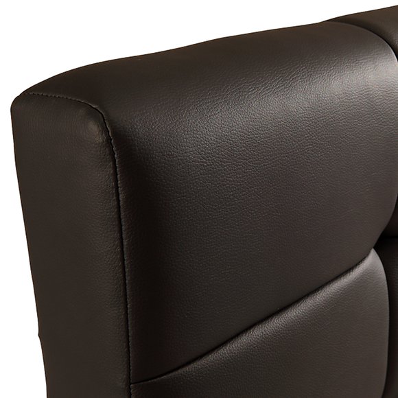 Queen PU Leather Deluxe Bed Frame Black