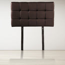 PU Leather Single Bed Deluxe Headboard Bedhead - Brown-2