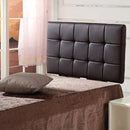 PU Leather Single Bed Deluxe Headboard Bedhead - Brown-5
