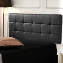 PU Leather Double Bed Deluxe Headboard Bedhead - Black-5