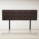 PU Leather Queen Bed Deluxe Headboard Bedhead - Brown-2