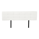 PU Leather King Bed Deluxe Headboard Bedhead - White-3