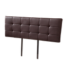 PU Leather King Bed Deluxe Headboard Bedhead - Brown-1