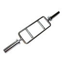 Chrome Olympic Tricep Bar Barbell Heavy Duty with Spring Collars-5