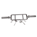 Chrome Olympic Tricep Bar Barbell Heavy Duty with Spring Collars-6