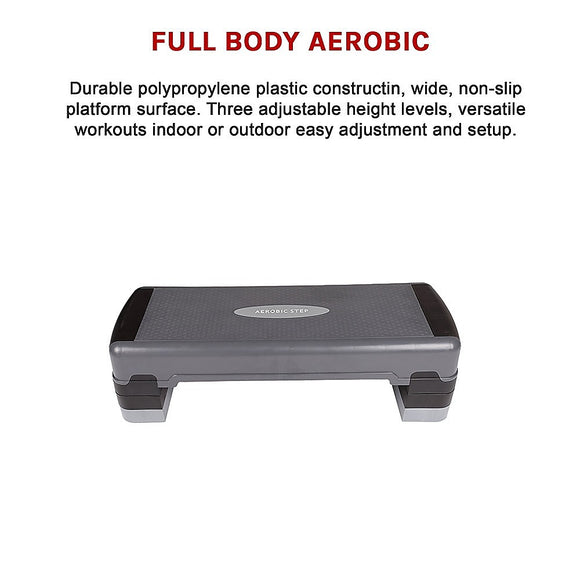 Adjustable Aerobic Step Platform – Gym Fitness Exercise Stepper for Home Workouts