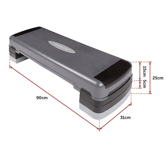 Adjustable Aerobic Step Platform – Gym Fitness Exercise Stepper for Home Workouts