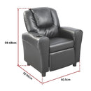 PU Leather Kids Recliner with Drink Holder-7