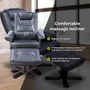PU Leather Massage Chair Recliner Ottoman Lounge Remote-8