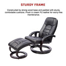 PU Leather Massage Chair Recliner Ottoman Lounge Remote-9