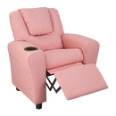 PU Leather Kids Recliner with Drink Holder-1