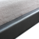 Queen PU Leather Deluxe Bed Frame Black-4