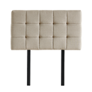 Linen Fabric Single Bed Deluxe Headboard Bedhead - Beige-4